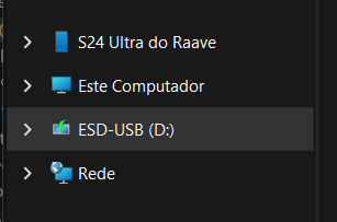 PenDrive bootável listado no Explorador de Arquivos