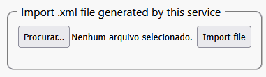 Importação do XML no gerador