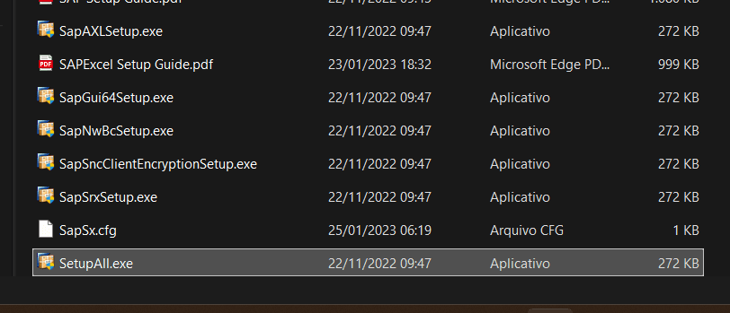 Executando o SetupAll.exe como administrador